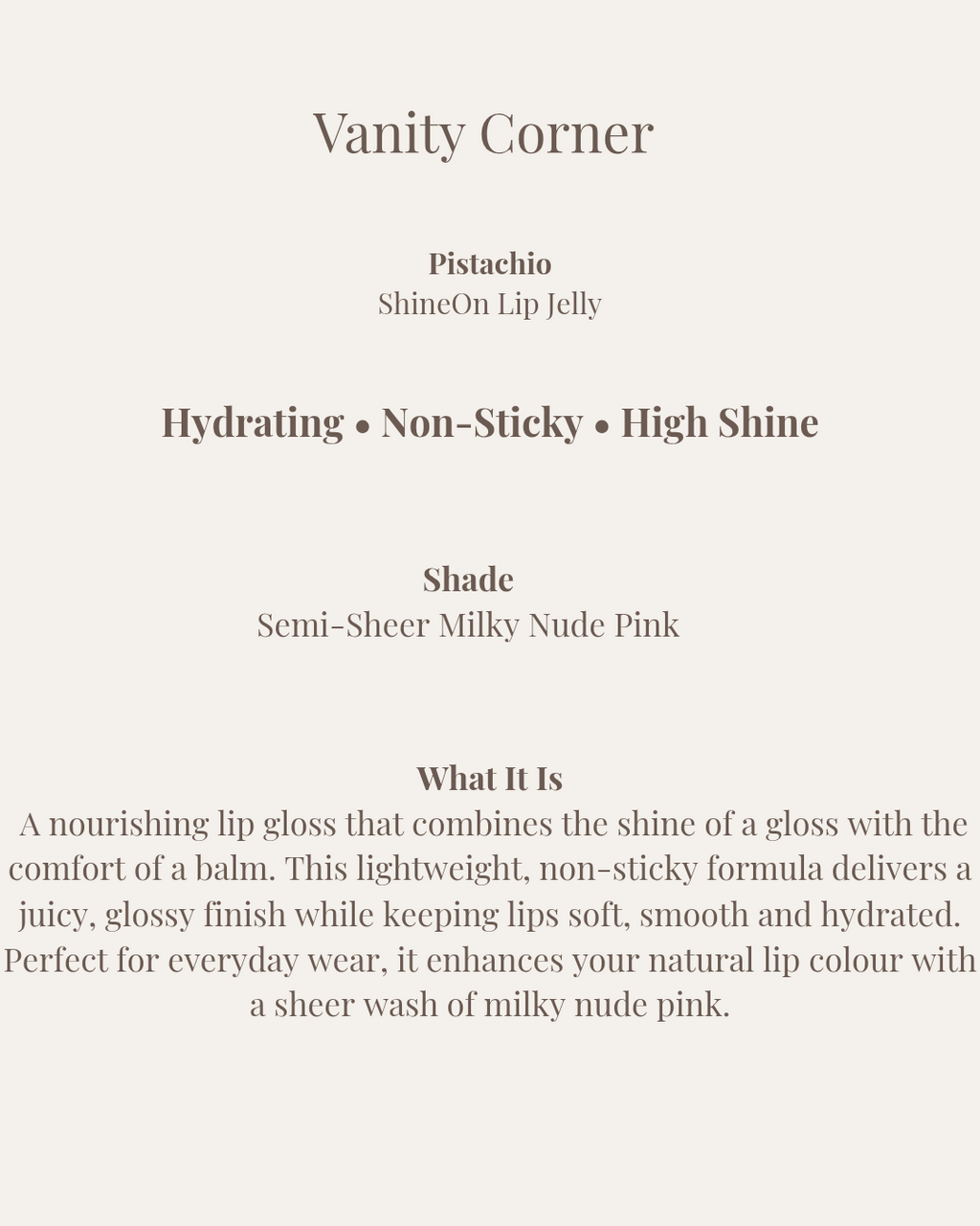 Pistachio ShineOn Lip Jelly