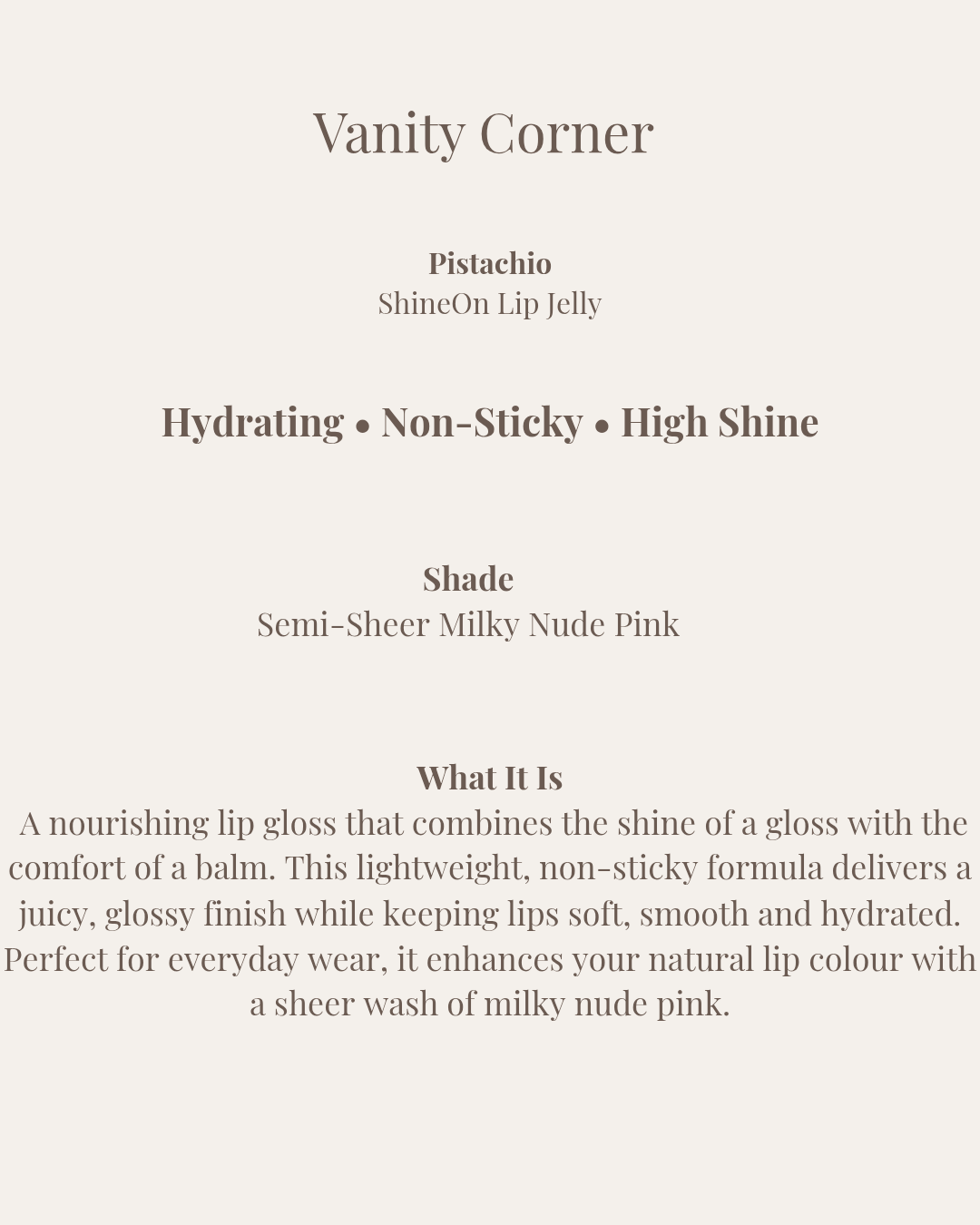 Pistachio ShineOn Lip Jelly