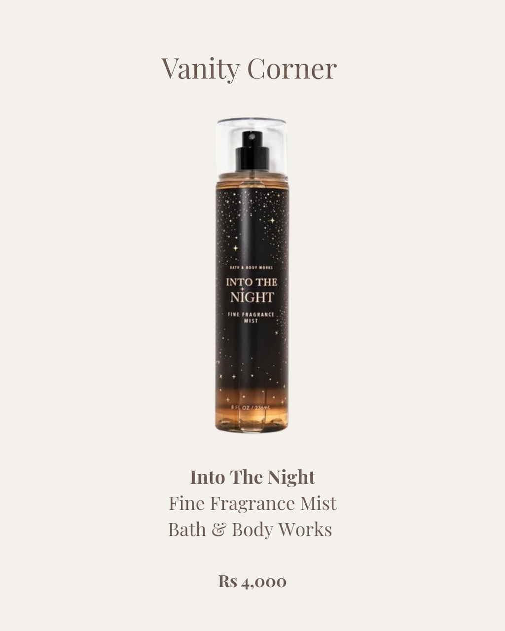 Into The Night Fine Fragrance Mist