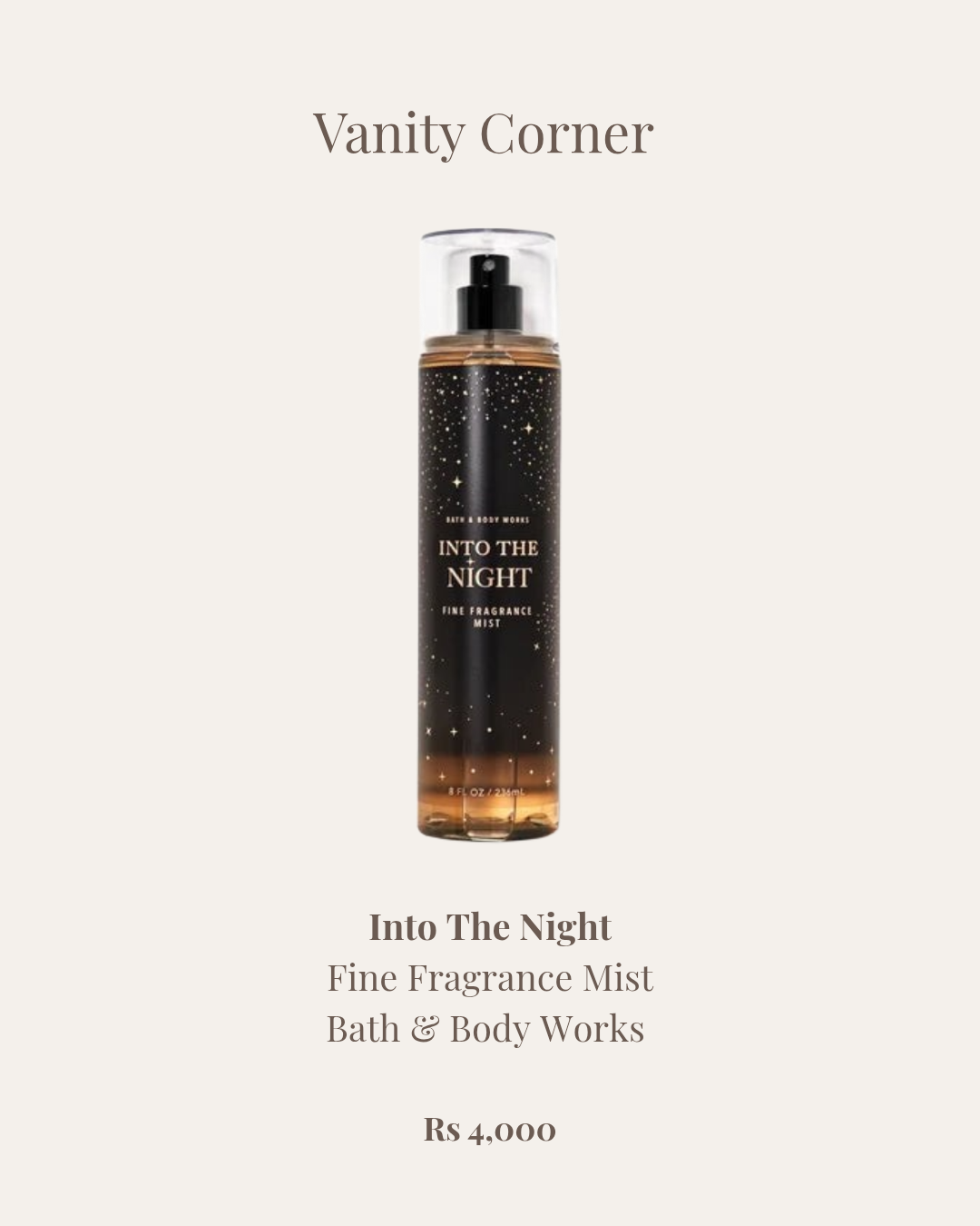 Into The Night Fine Fragrance Mist