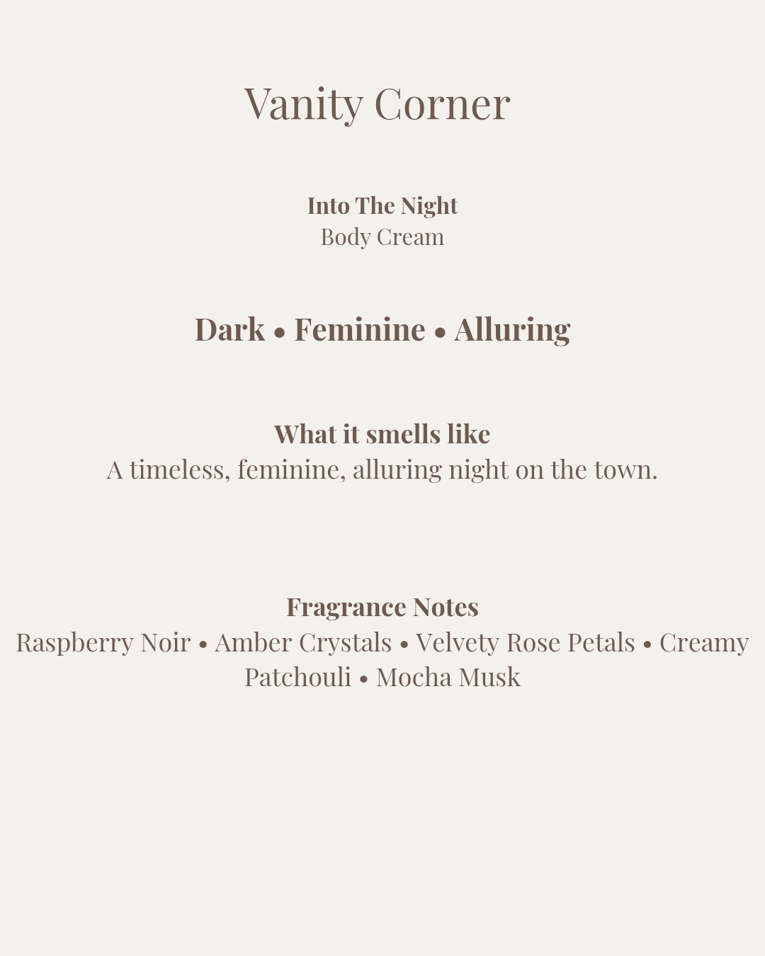 Into The Night Body Cream