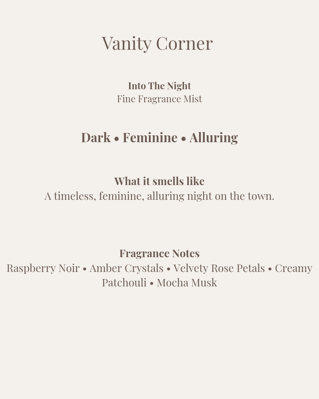 Into The Night Fine Fragrance Mist