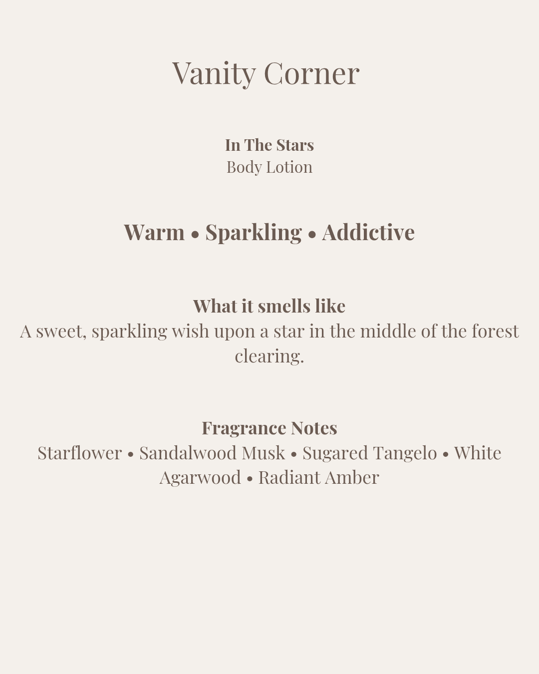 In The Stars Body Lotion