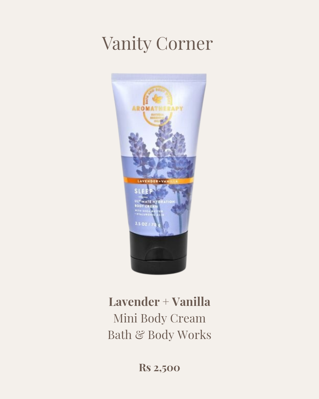 Lavender + Vanilla Mini Body Cream