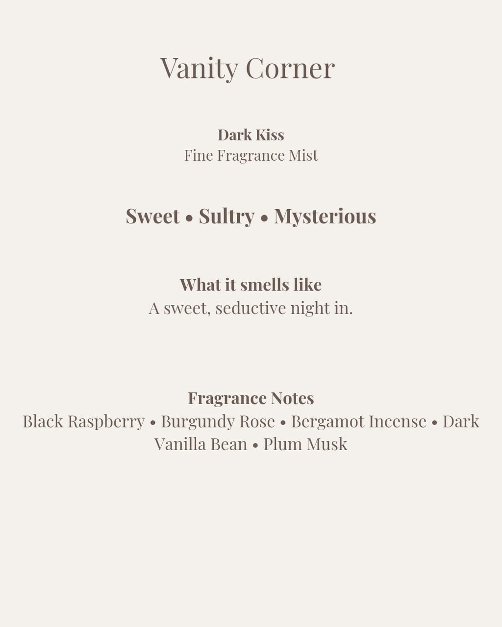 Dark Kiss Fine Fragrance Mist