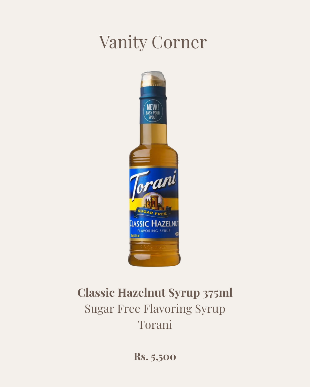Classic Hazelnut Syrup 375ml
