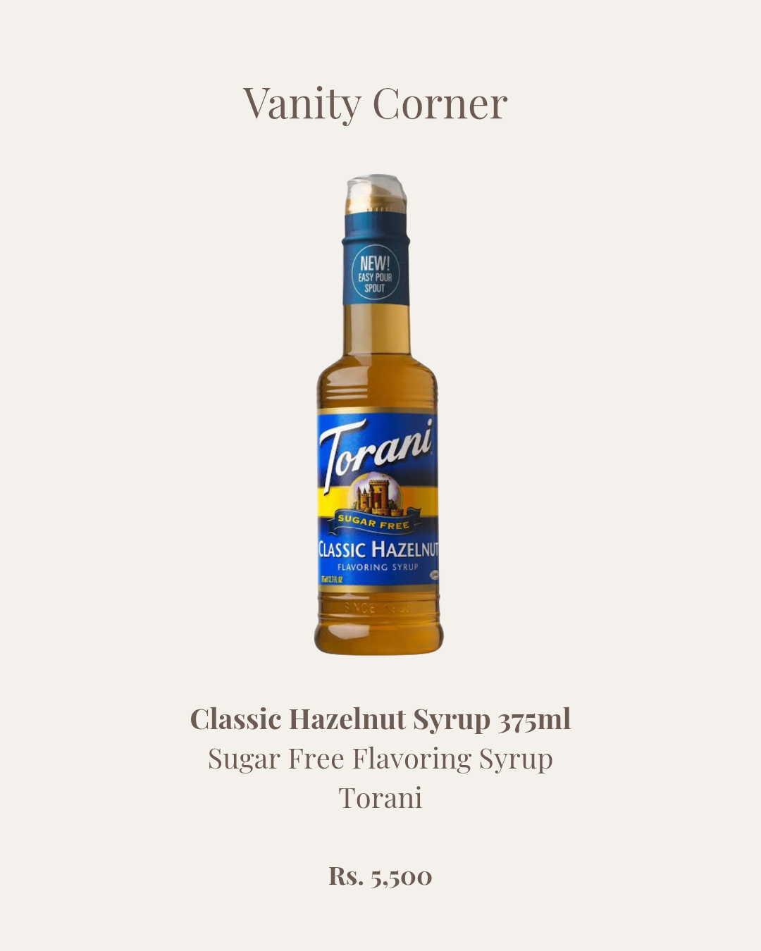 Classic Hazelnut Syrup 375ml