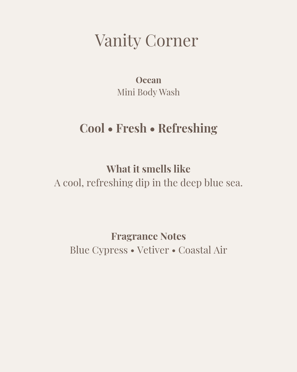 Ocean Mini Body Wash