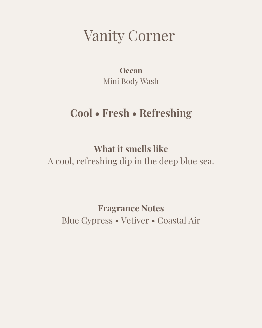 Ocean Mini Body Wash