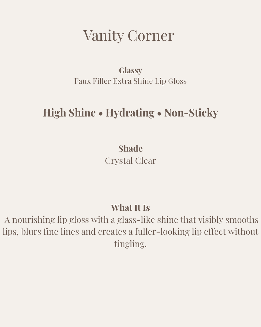 Glassy Faux Filler Extra Shine Lip Gloss