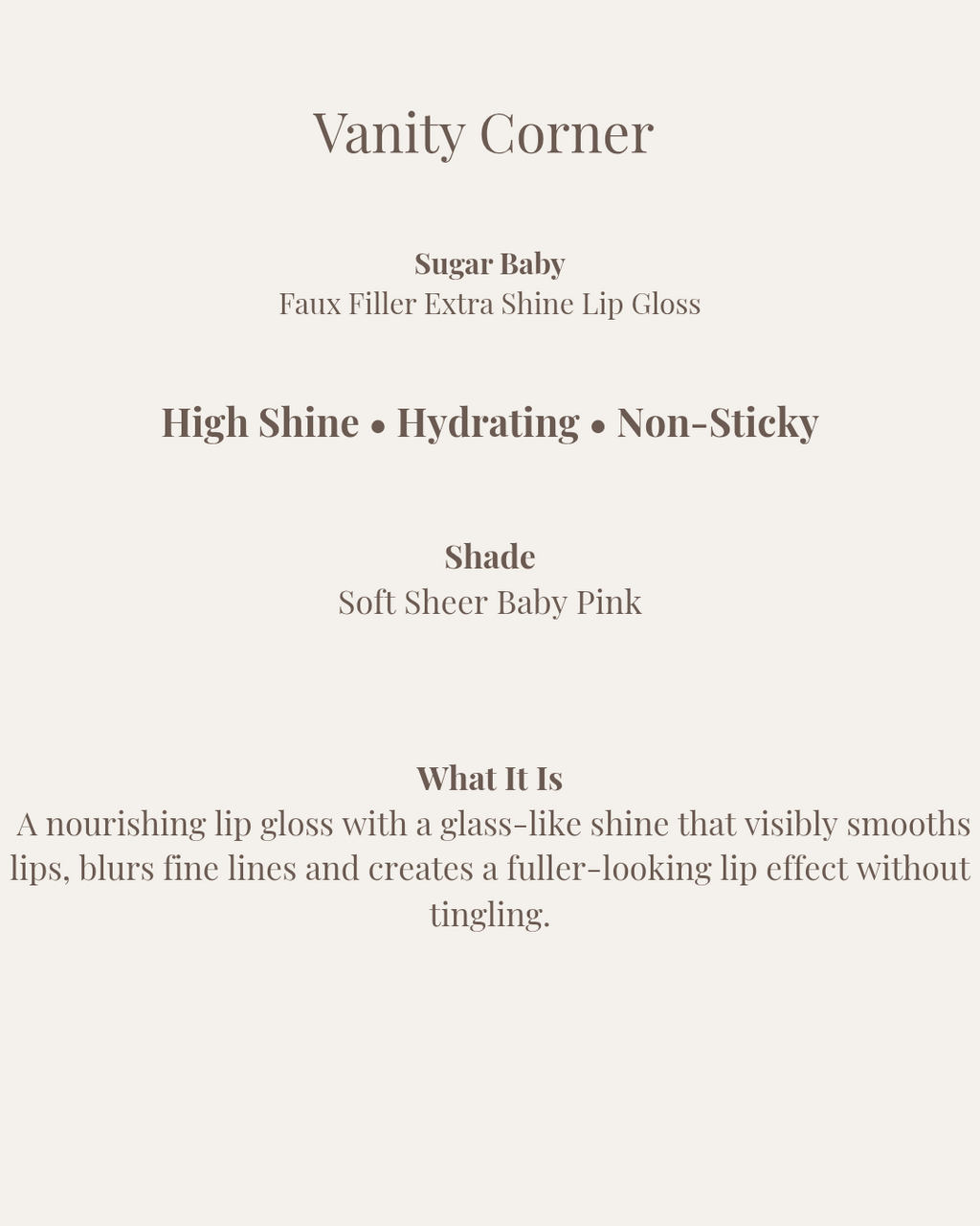 Sugar Baby Faux Filler Extra Shine Lip Gloss