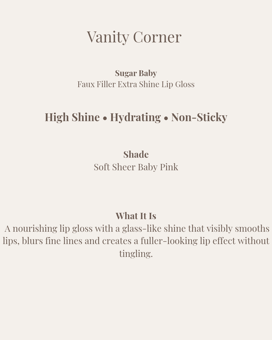 Sugar Baby Faux Filler Extra Shine Lip Gloss