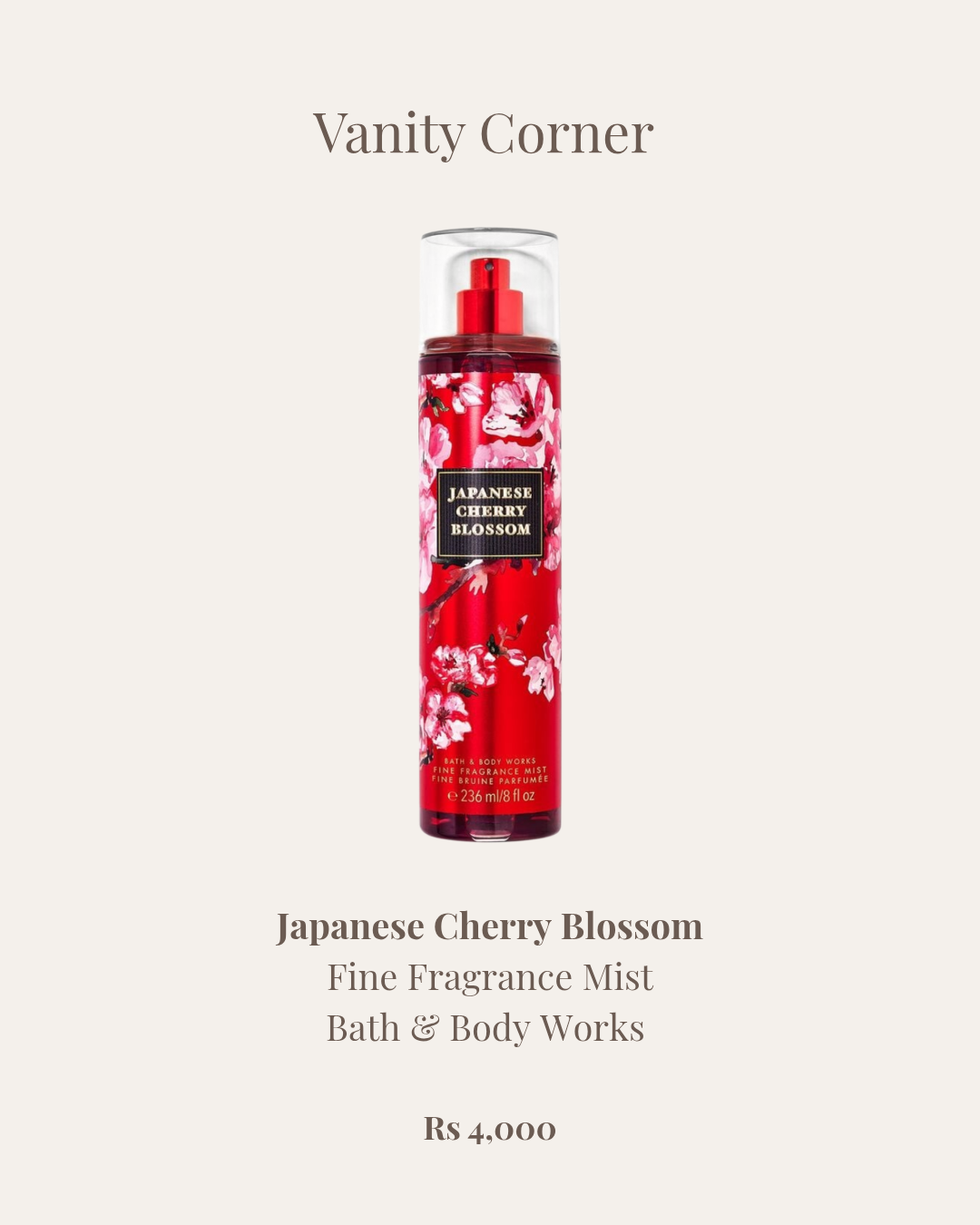 Japanese Cherry Blossom Fine Fragrance Mist