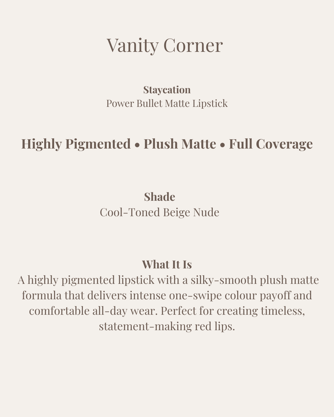 Staycation Huda Beauty Power Bullet
