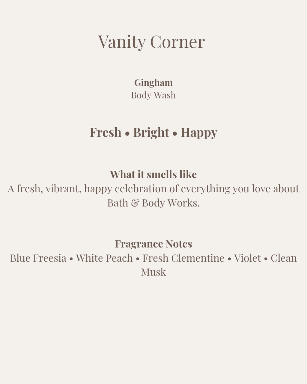 Gingham Body Wash