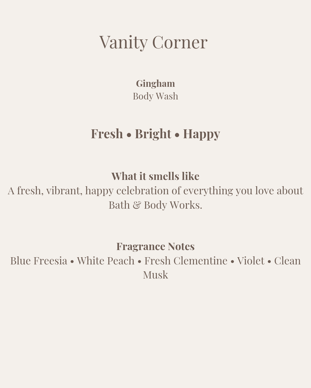 Gingham Body Wash