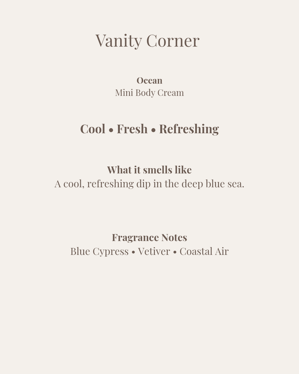 Ocean Mini Body Cream