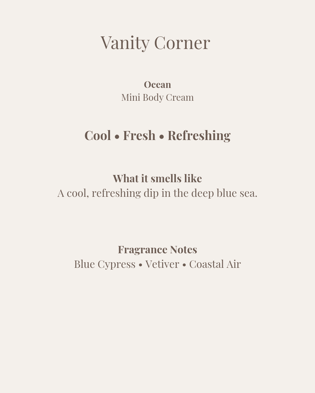 Ocean Mini Body Cream