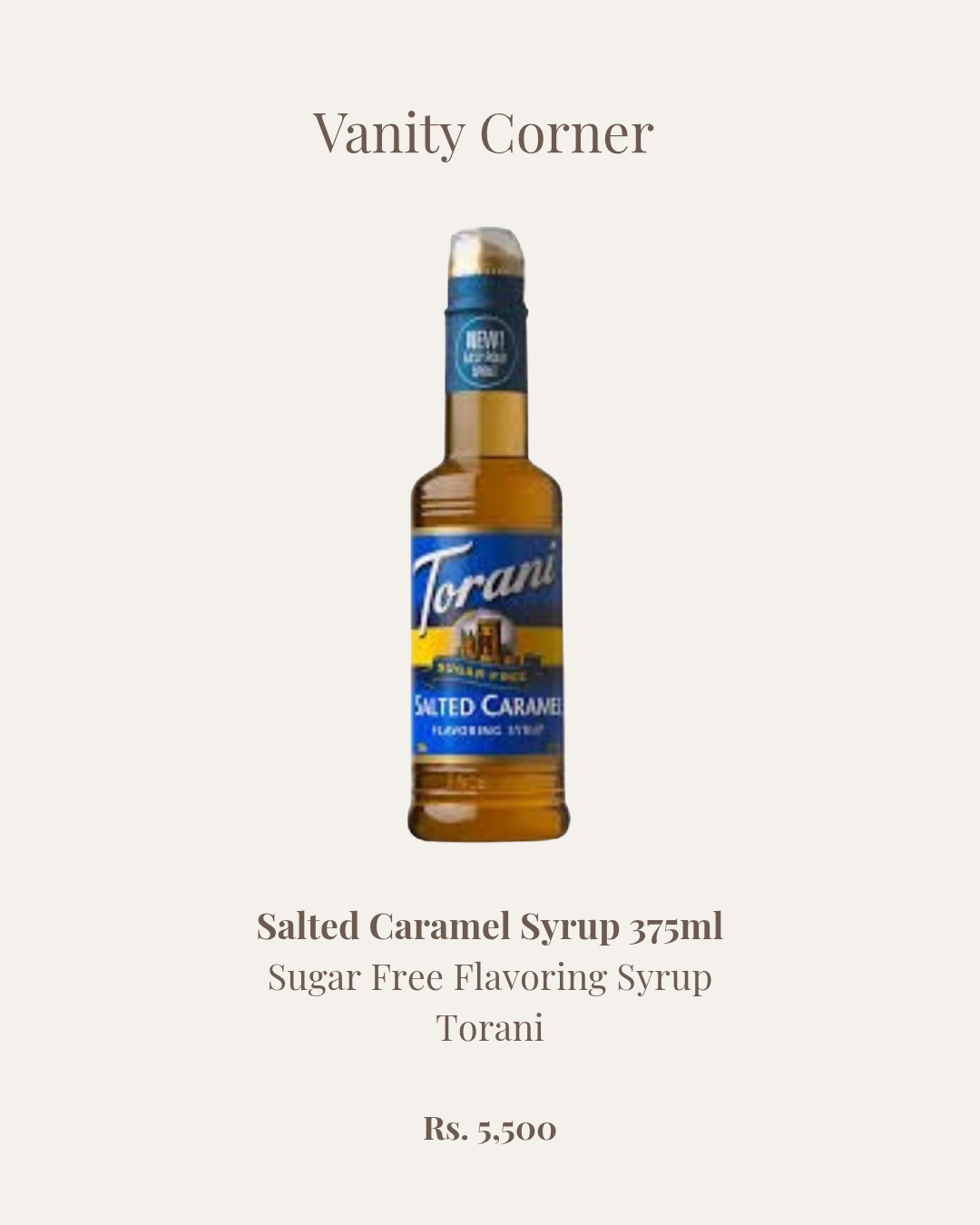 Salted Caramel Sugar Free Flavoring Syrup 375ml