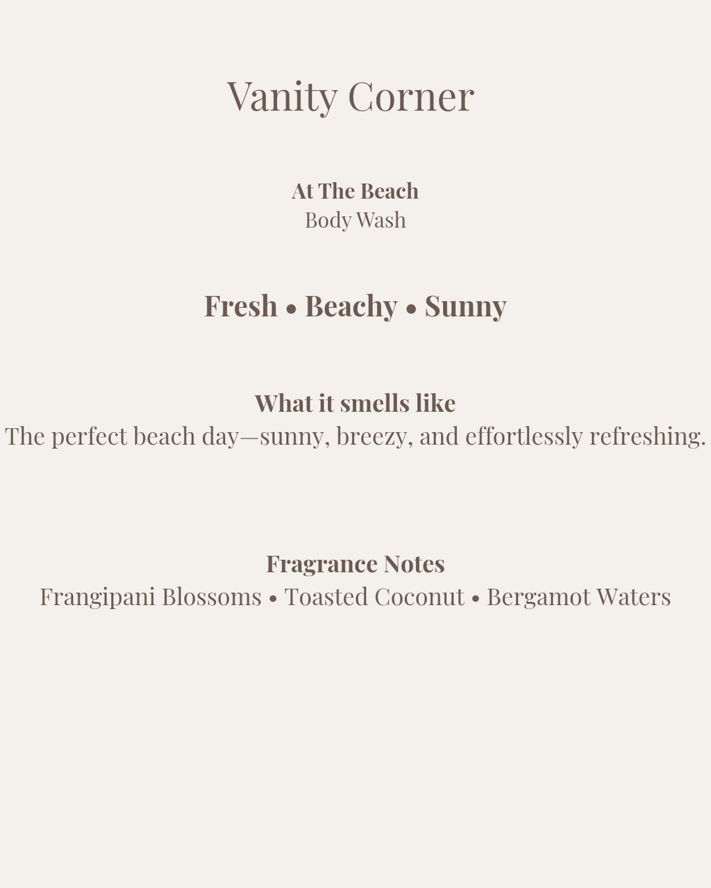 At The Beach Body Wash