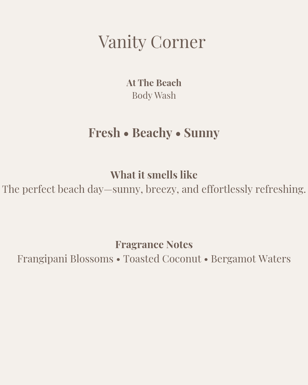 At The Beach Body Wash