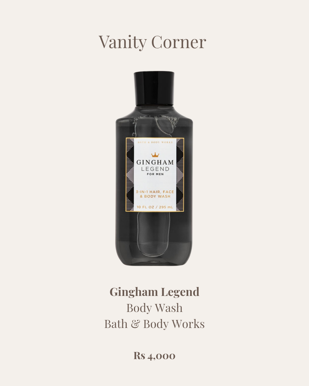 Gingham Legend Body Wash