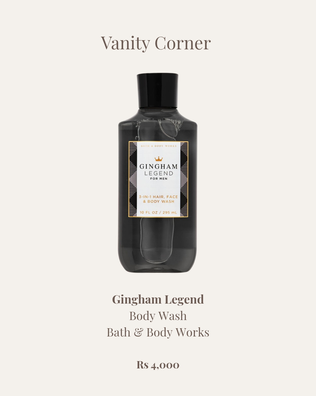 Gingham Legend Body Wash