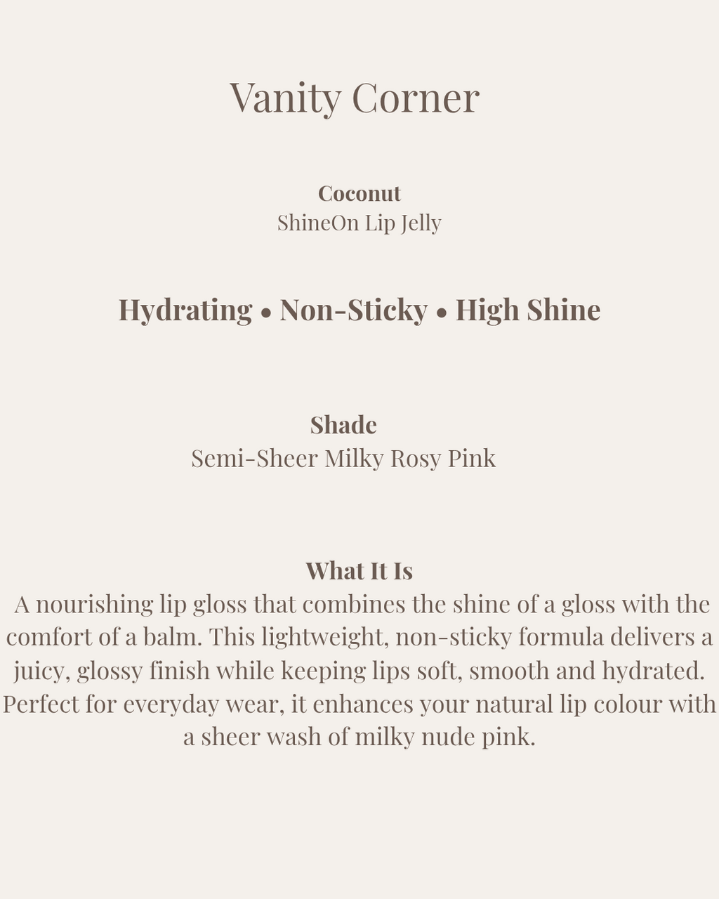 Coconut ShineOn Lip Jelly