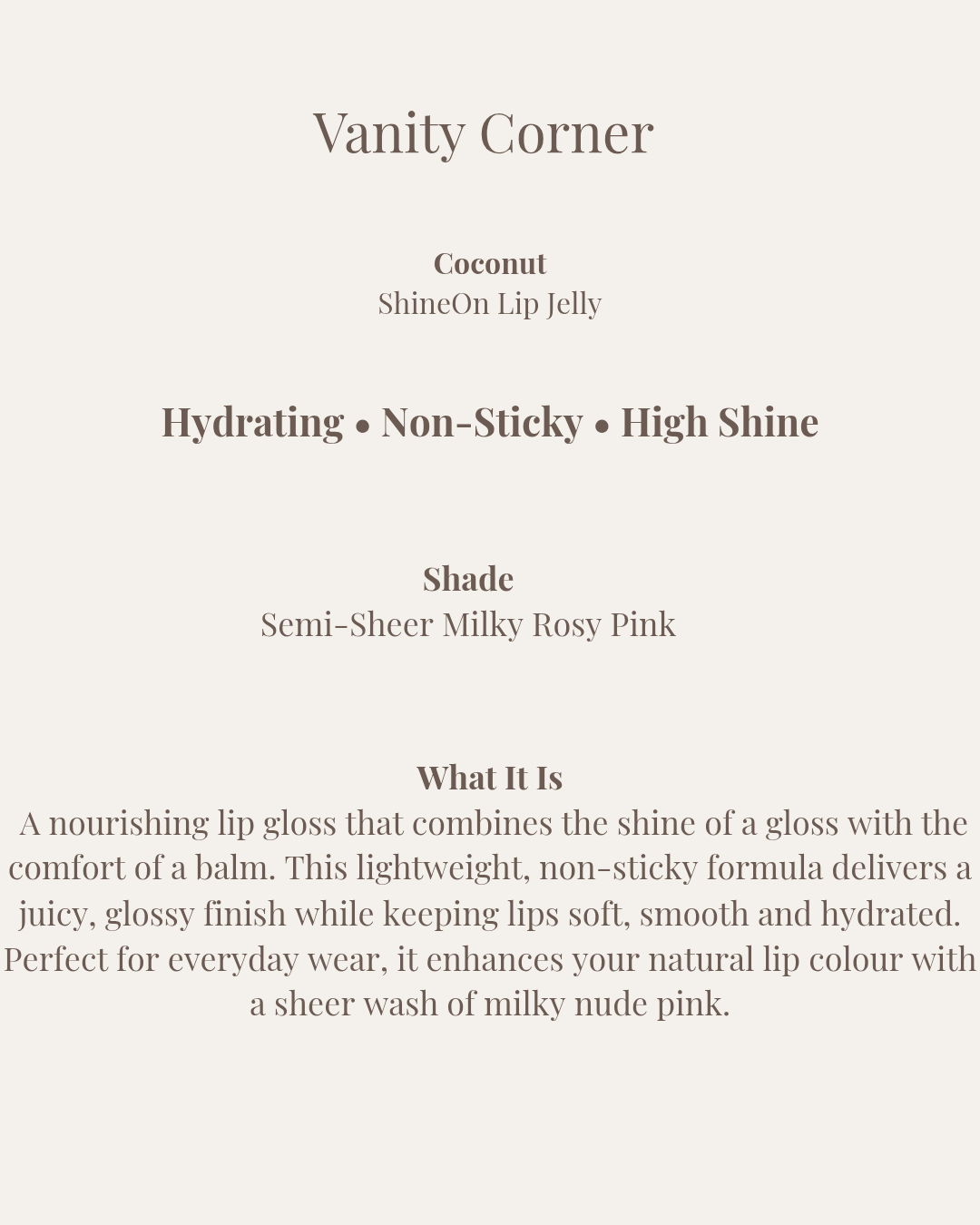 Coconut ShineOn Lip Jelly