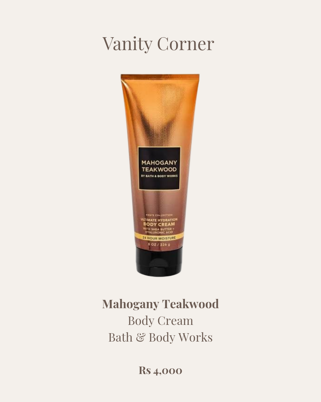 Mahogany Teakwood Body Cream