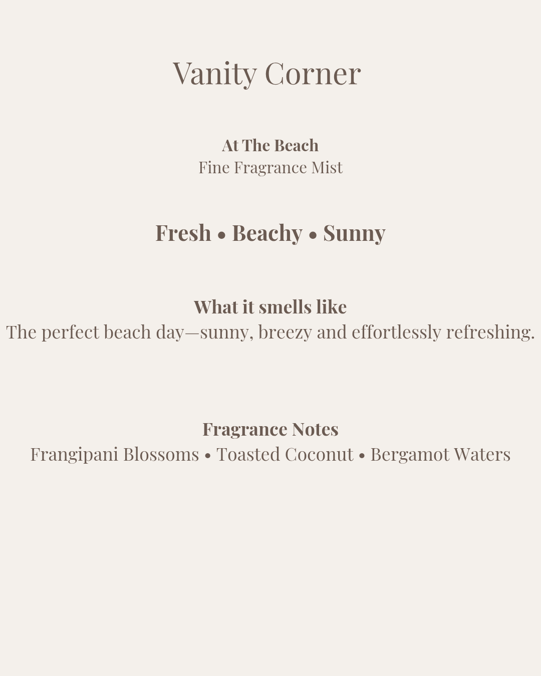 At The Beach Fine Fragrance Mist