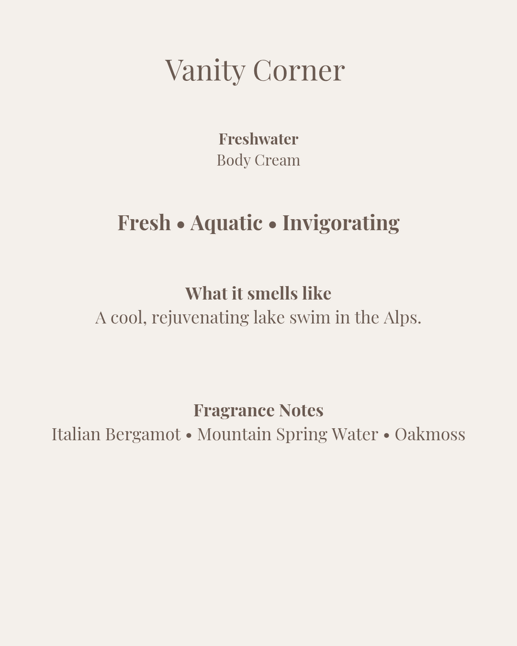 Freshwater Body Cream