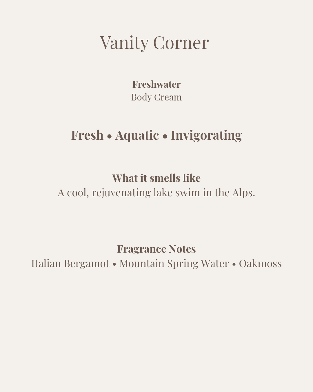 Freshwater Body Cream
