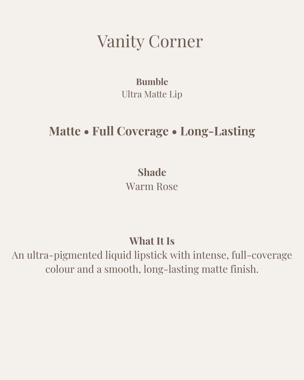 Bumble Ultra Matte Lip