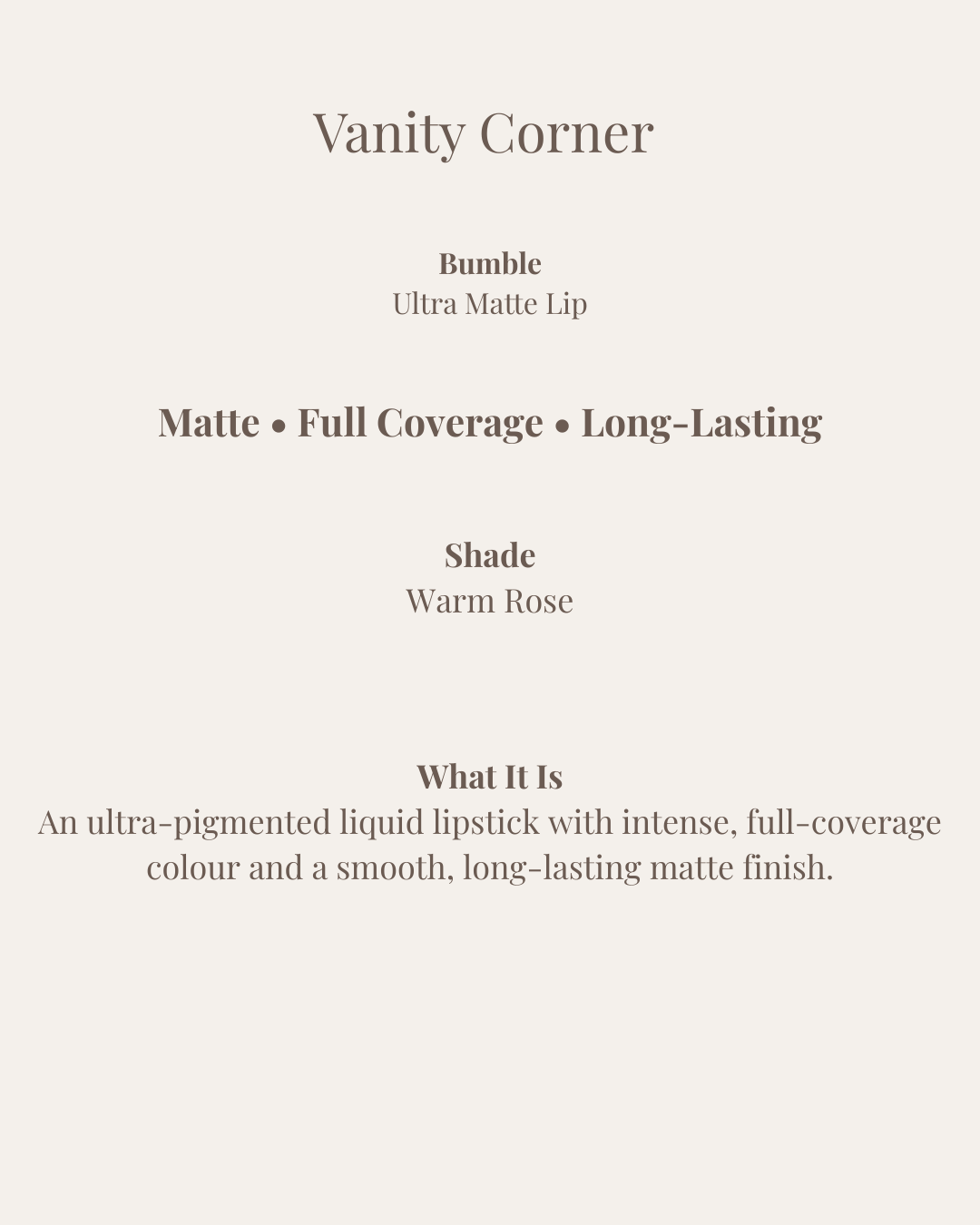 Bumble Ultra Matte Lip