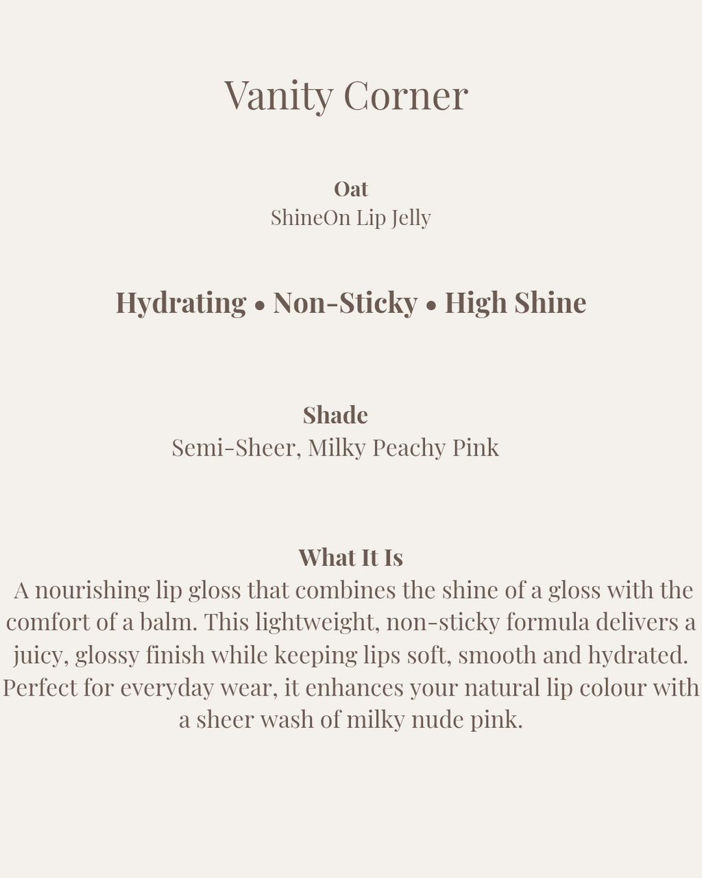 Oat ShineOn Lip Jelly