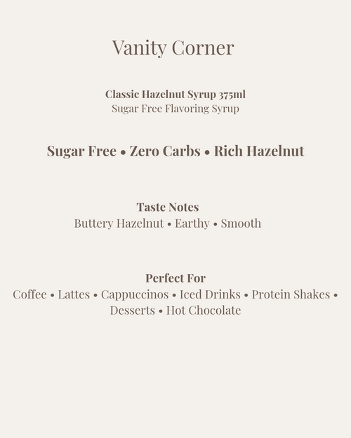 Classic Hazelnut Syrup 375ml