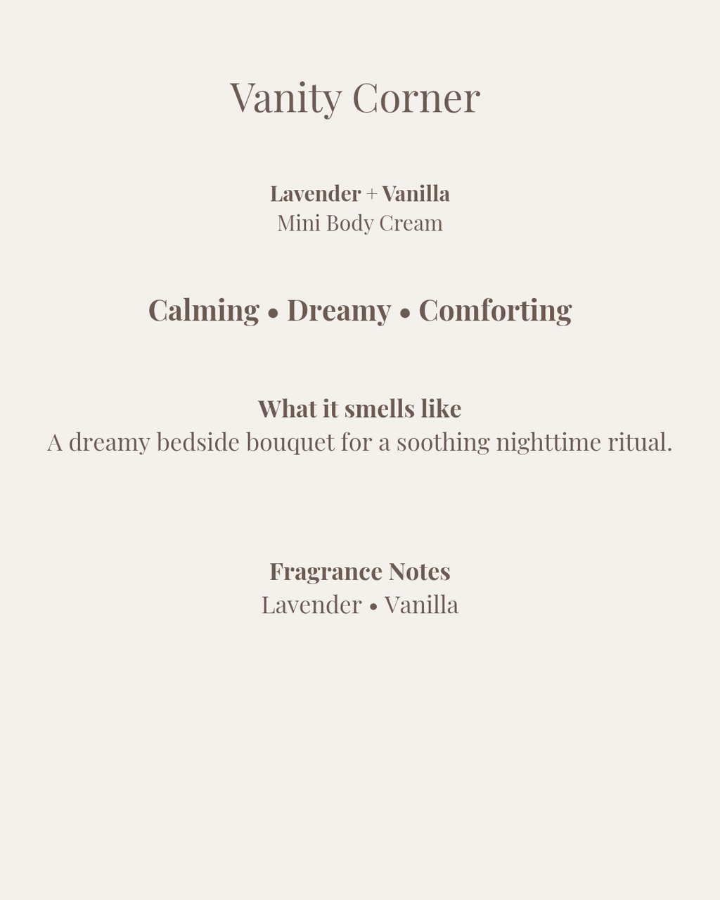 Lavender + Vanilla Mini Body Cream