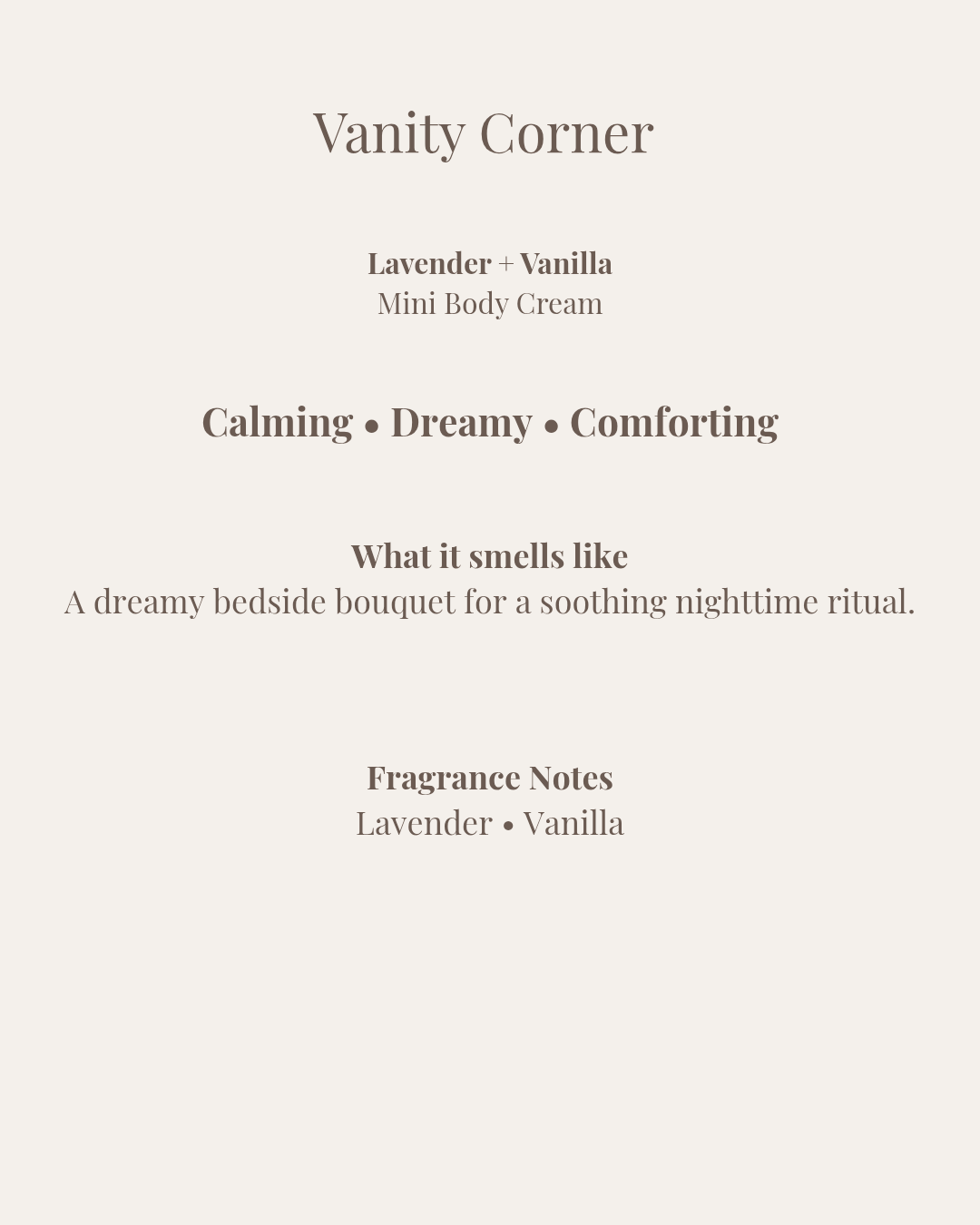 Lavender + Vanilla Mini Body Cream