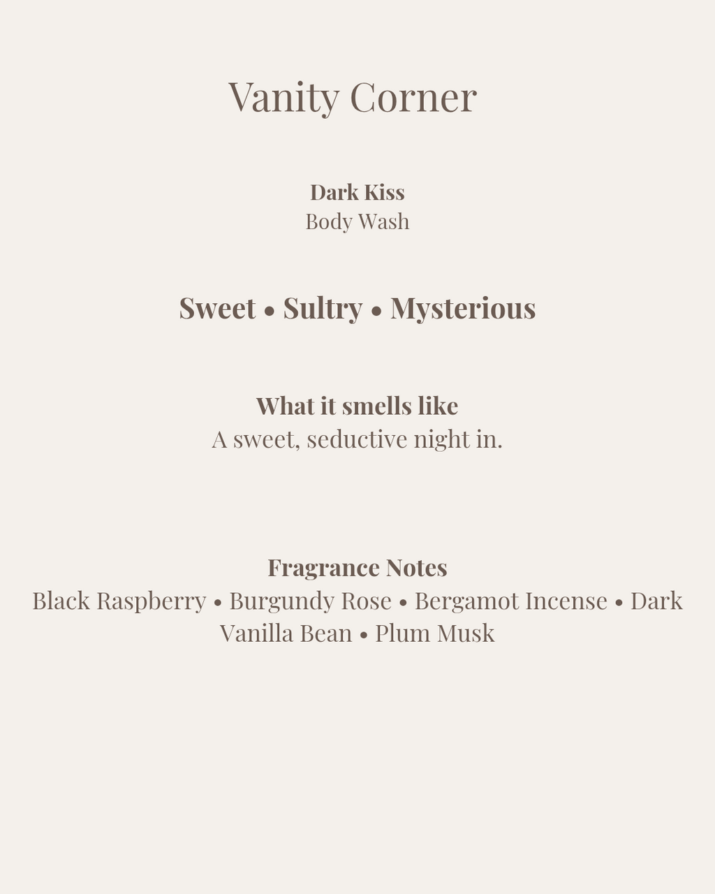Dark Kiss Body Wash