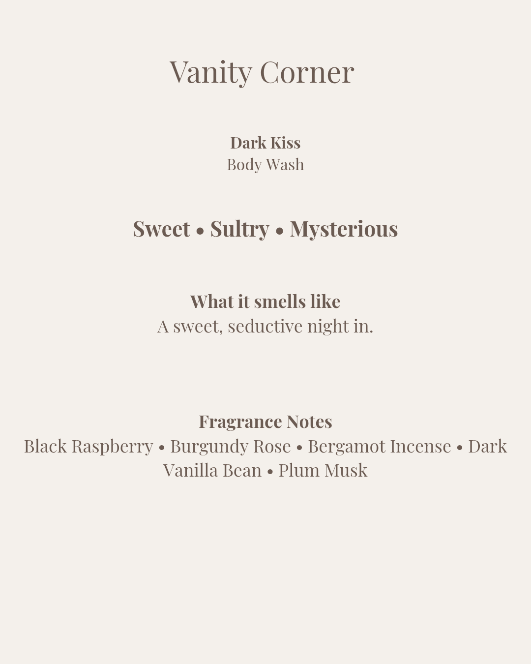 Dark Kiss Body Wash