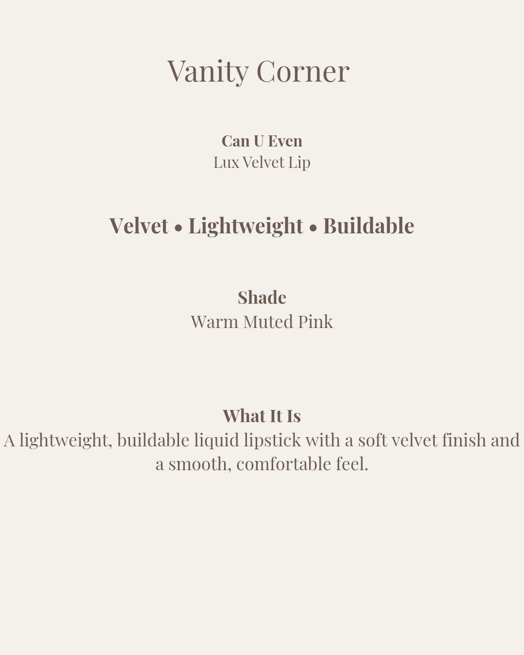 Genie Lux Velvet Lip