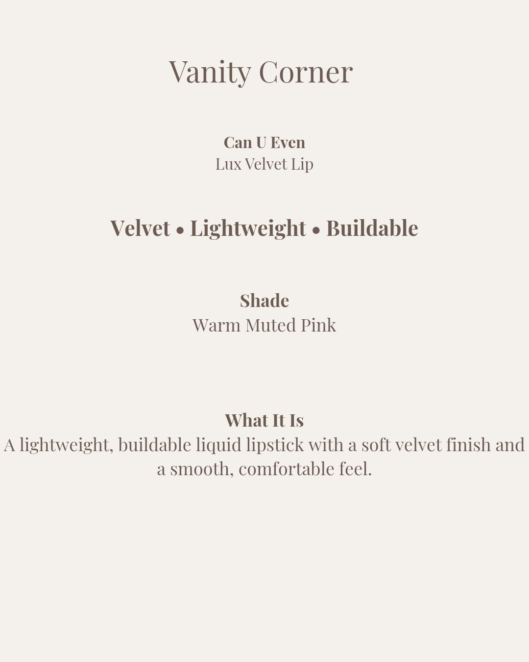 Genie Lux Velvet Lip